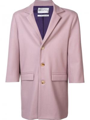 Однобортное пальто Bristol. Цвет: розовый и фиолетовый