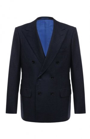 Кашемировый пиджак Kiton. Цвет: синий