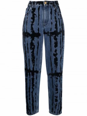 Зауженные джинсы с абстрактным принтом Alberta Ferretti. Цвет: синий