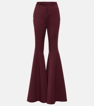 Расклешенные брюки из шерстяного габардина SAINT LAURENT, фиолетовый Laurent