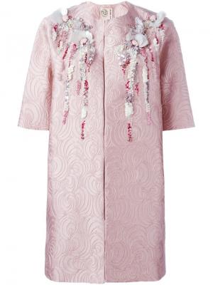 Декорированное летнее пальто Antonio Marras. Цвет: розовый и фиолетовый