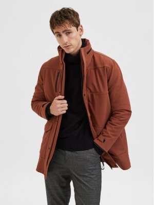 Переходная куртка стандартного кроя Selected Homme, коричневый HOMME