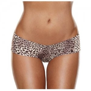 Невидимые под одеждой трусики-шортики леопард S-M Hollywood Curves. Цвет: коричневый/бежевый