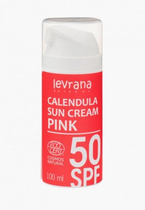 Крем для загара Levrana Календула 50 SPF PINK ,100мл. Цвет: белый