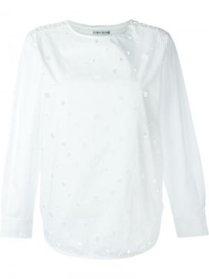 Блузка с рваными деталями Tsumori Chisato. Цвет: белый