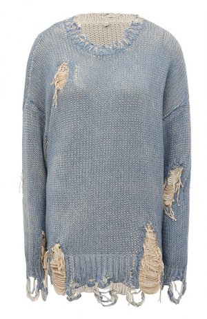 Хлопковый свитер R13. Цвет: голубой