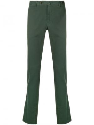 Классические брюки чинос узкого кроя Pt01. Цвет: зеленый
