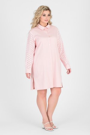 Платье туника Eliseeva Olesya. Цвет: розовый