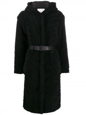 Флисовое пальто Filip с поясом Ba&Sh. Цвет: черный
