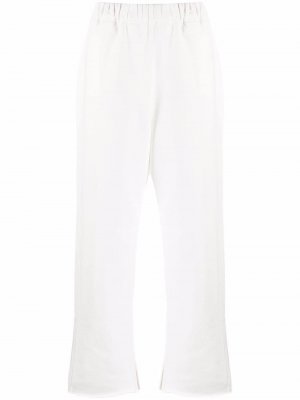 Укороченные брюки MM6 Maison Margiela. Цвет: белый