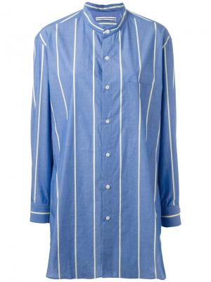 Рубашка Mao с карманами Cristaseya. Цвет: синий
