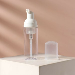 Бутылочка для хранения, с пенообразующим дозатором, 75 мл, цвет прозрачный/белый ONLITOP. Цвет: прозрачный