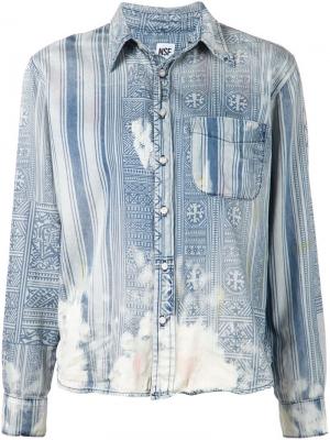 Рубашка на пуговицах Axel NSF. Цвет: синий