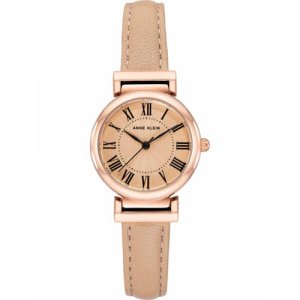 Наручные часы ANNE KLEIN Leather, розовый, золотой. Цвет: серый