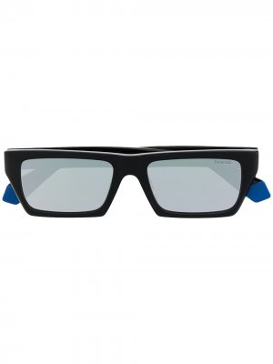 Солнцезащитные очки в квадратной оправе с логотипом MSGM. Цвет: черный