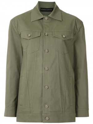 Куртка со структурированными плечами Gloria Coelho. Цвет: зеленый