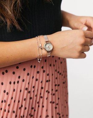 Подарочный набор с часами и браслетом -Золотой Olivia Burton