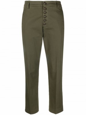 Укороченные брюки чинос DONDUP. Цвет: зеленый