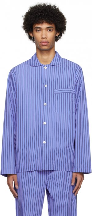 Синяя пижамная рубашка с длинным рукавом , цвет Boro stripes Tekla