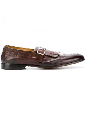 Ботинки-монки с бахромой Doucal's. Цвет: коричневый