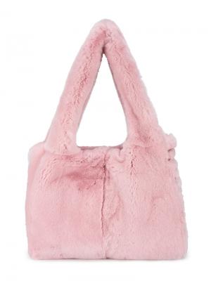 Большая сумка на плечо с логотипом Miu. Цвет: розовый и фиолетовый
