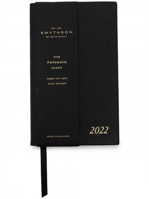 Записная книжка 2022 Panama Smythson. Цвет: черный