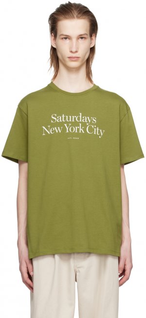 Зеленая футболка Миллера Saturdays Nyc