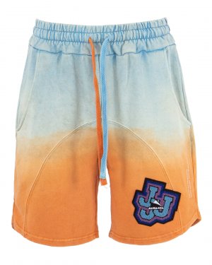 Хлопковые шорты Mauna-Kea. Цвет: голубой+оранжевый+принт