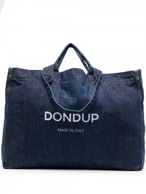 Джинсовая сумка-тоут с логотипом Dondup. Цвет: синий
