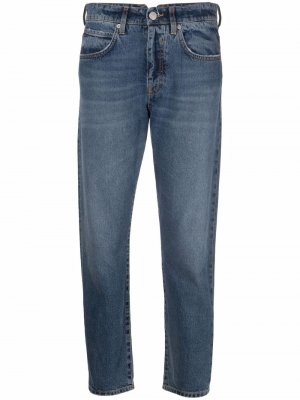Укороченные джинсы кроя слим Manuel Ritz. Цвет: синий