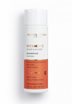 Шампунь Revolution Haircare Vitamin C Shine & Gloss Shampoo for Dull Hair, 250 мл. Цвет: прозрачный