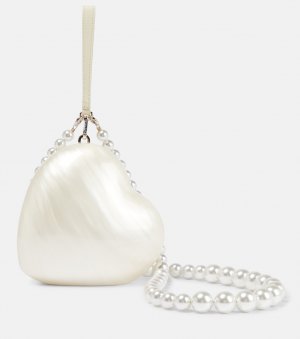 Клатч Bridal Heart с искусственным жемчугом , белый Simone Rocha