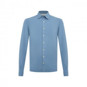 Хлопковая рубашка Gran Sasso. Цвет: голубой