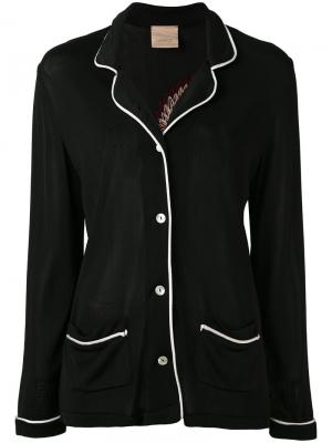 Пиджак с вышивкой Laneus. Цвет: чёрный
