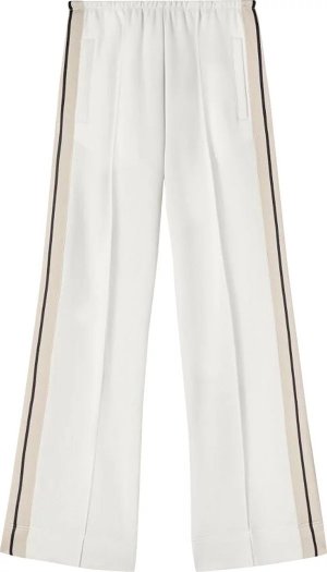 Широкие спортивные брюки с боковой полосой, белый Palm Angels. Цвет: белый