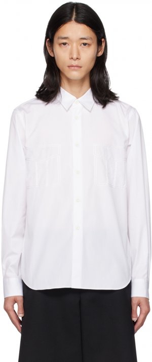 Белая рубашка с вышивкComme des Garçons Comme