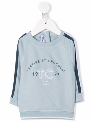 Толстовка с логотипом Tartine Et Chocolat. Цвет: синий