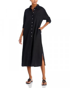 Платье-рубашка Solana Maxi, накидка для плавания , цвет Black Echo
