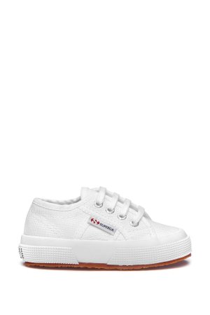 Белые кроссовки на шнуровке Junior 2750 Cotu Classic , белый Superga