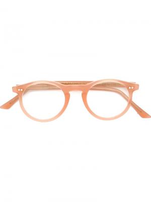 Оптические очки в круглой оправе Cutler & Gross. Цвет: розовый и фиолетовый