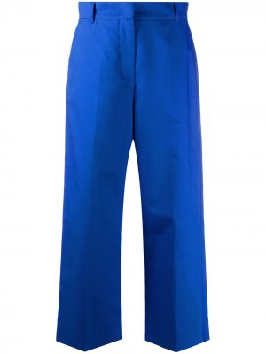 Укороченные брюки со складками Max Mara. Цвет: синий