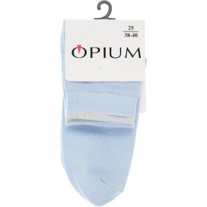 Носки, размер 38;39;40, голубой, белый Opium. Цвет: белый/голубой