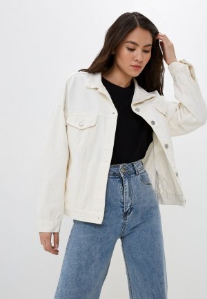 Куртка джинсовая Valoris. Цвет: белый