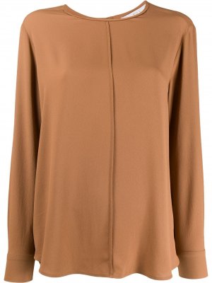 Расклешенная блузка с длинными рукавами Tela. Цвет: коричневый