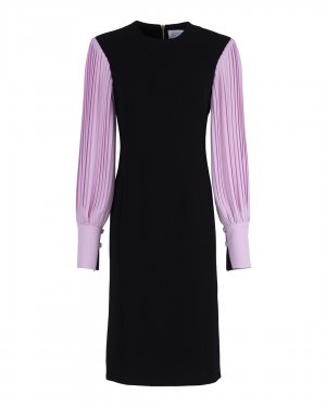 Платье миди Stefano De Lellis. Цвет: черный+розовый