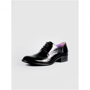 Женская обувь, G. Benatti, туфли, модель Броги, размер 39, натуральная кожа, черный цвет, шнурки, рисунок Gianmarco Benatti. Цвет: черный