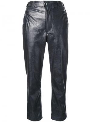 Укороченные брюки Julien David. Цвет: чёрный