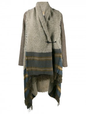 Кардиган-пальто с бахромой Uma Wang. Цвет: нейтральные цвета