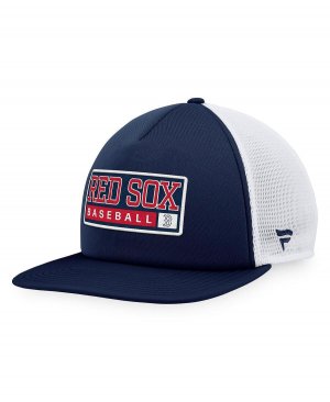 Мужская темно-синяя белая кепка Boston Red Sox Foam Trucker Snapback Majestic