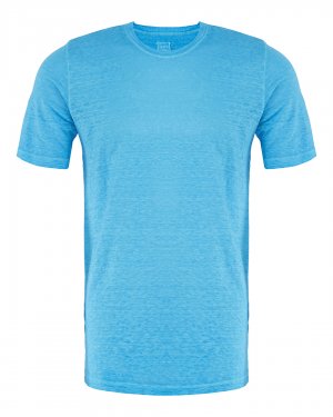 Базовая футболка 120% lino. Цвет: голубой